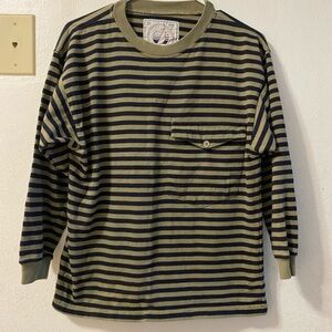 Marin Bleu Shirt Women’s Size Small LongSleeve Pocket‎ Stripes Pull Over